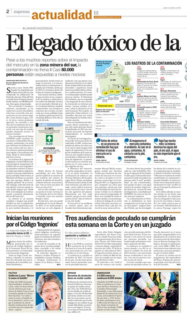 Página de Expreso, 4 de abril de 2016