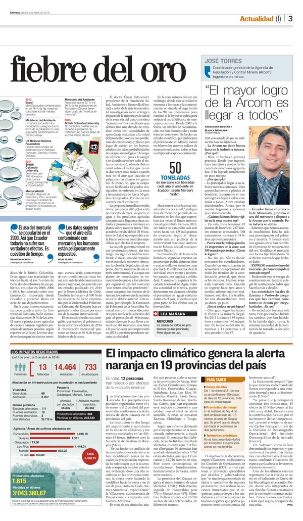 Página de Expreso, 4 de abril de 2016