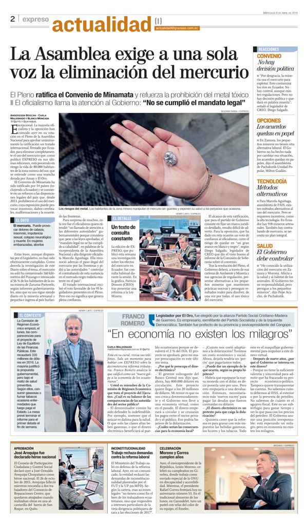 Página de Expreso, 6 de abril de 2016