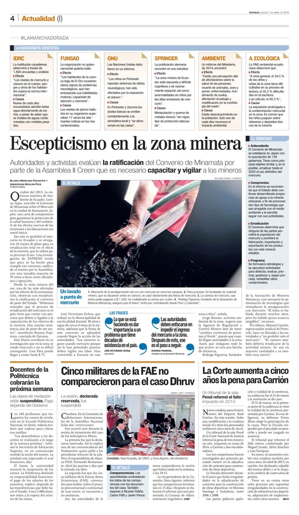 Página de Expreso, 7 de abril de 2016