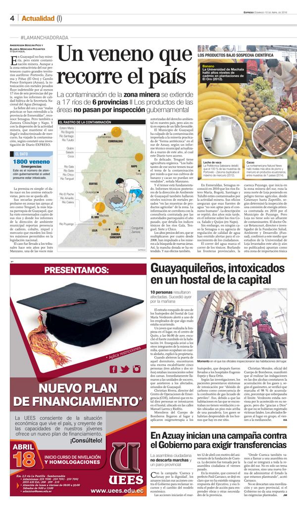 Página de Expreso, 10 de abril de 2016
