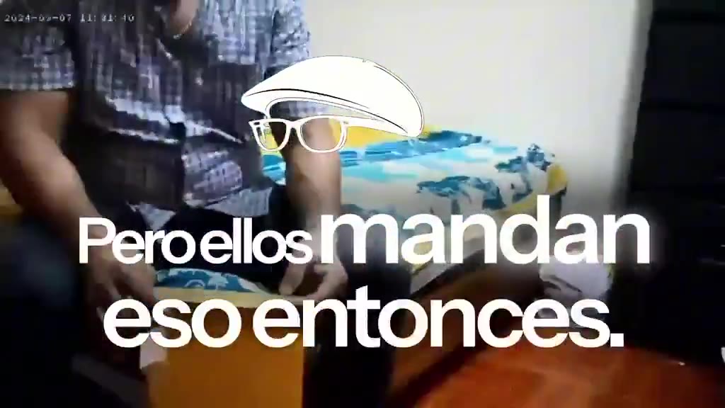 Fotograma de la grabación con el subtítulo pero ellos mandan eso entonces.