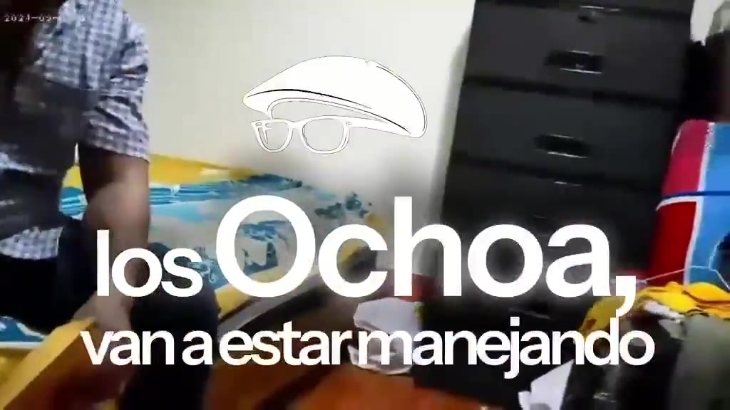 Fotograma de la grabación con el subtítulo los Ochoa.