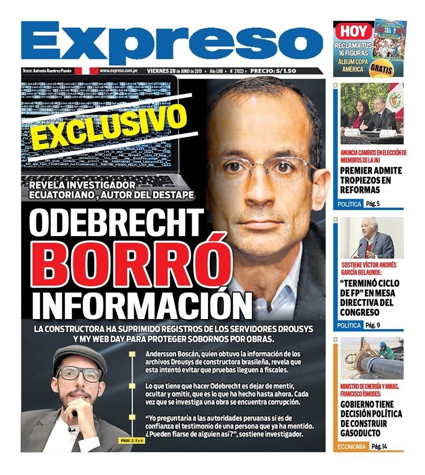 La exclusiva de Expreso: Odebrecht borró información