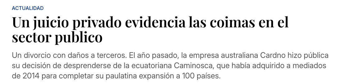 La primera entrega de Caminosca en Diario Expreso, con los calendarios de obra que ponían a Vidrio en las reuniones.